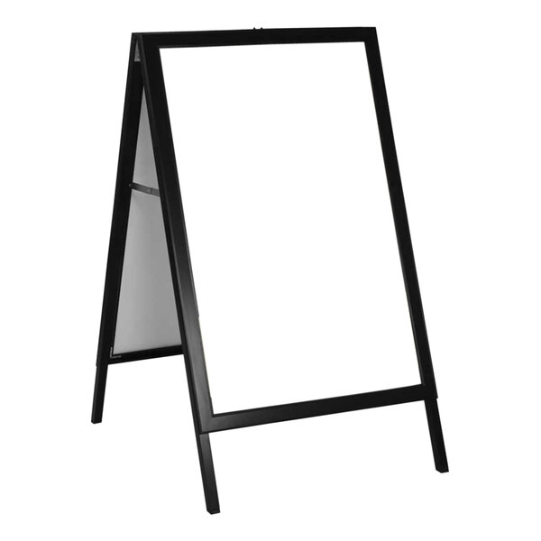 United Visual Products 24" x 36" Black Slide-In A-Frame Sign Board