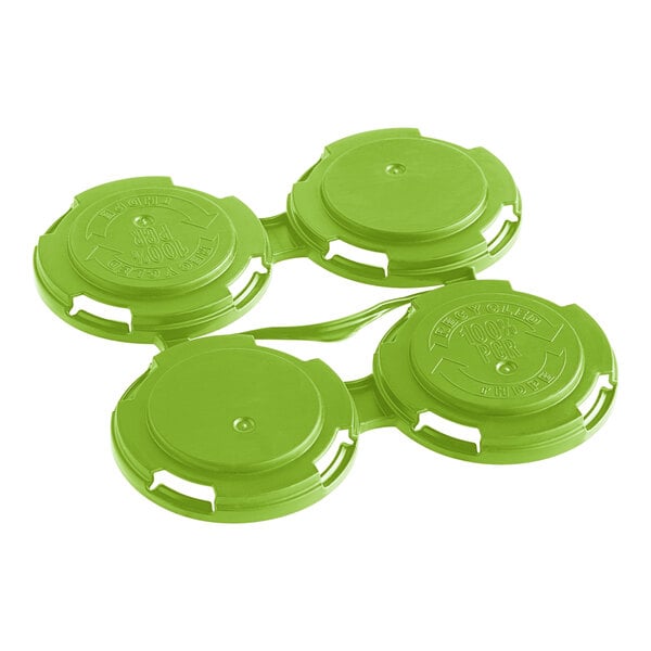 PakTech Tropical Lime Plastic 4-Pack Can Carrier - 788/Case