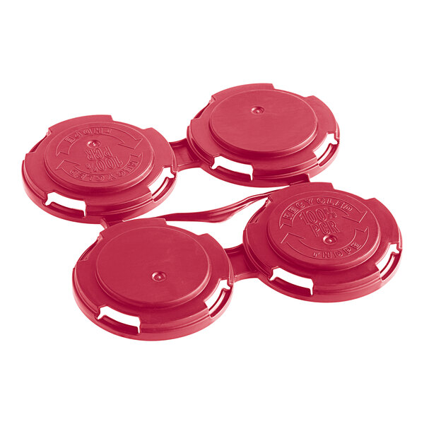 PakTech Dark Pink Plastic 4-Pack Can Carrier - 788/Case