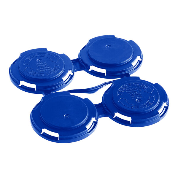 PakTech Ultra Blue Plastic 4-Pack Can Carrier - 788/Case