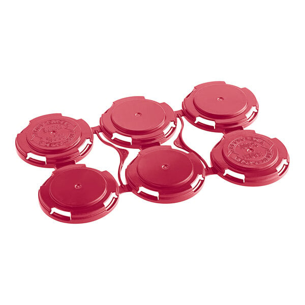 PakTech Dark Pink Plastic 6-Pack Can Carrier - 510/Case