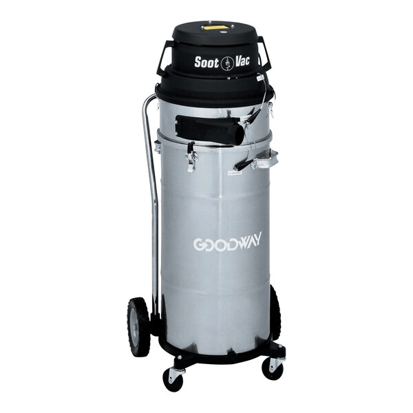 Goodway Technologies 15 Gallon Heavy-Duty Stainless Steel Twin-Motor Soot / Powder Vacuum GTC-540-15SS - 115V, 1 Phase
