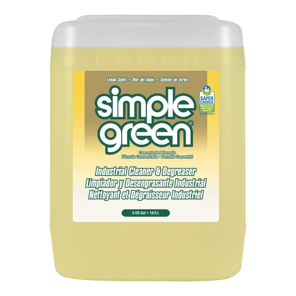 Simple Green 3000000114005 5 Gallon Lemon Scent Concentrated Industrial Cleaner and Degreaser