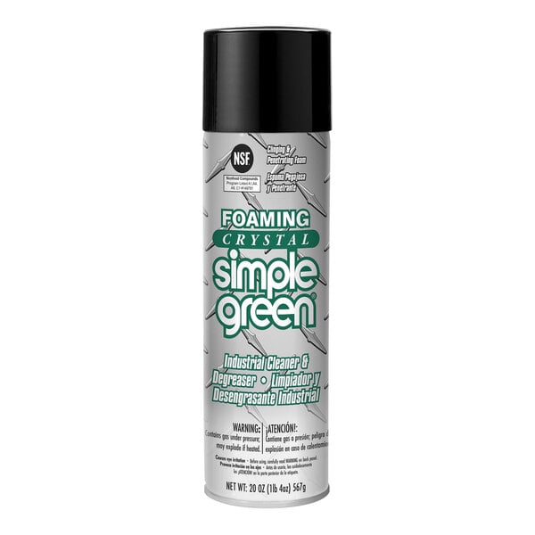 Simple Green Crystal 0610001219010 20 oz. Foaming Aerosol Industrial Cleaner and Degreaser