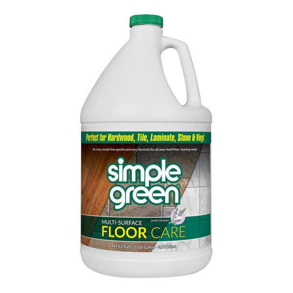 Simple Green 0510000404128 1 Gallon Lemon Verbena Scented Multi-Surface Floor Care - 4/Case