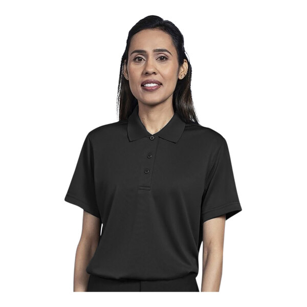 Uncommon Chef Women's Customizable Black Short Sleeve Polo Shirt - 2X