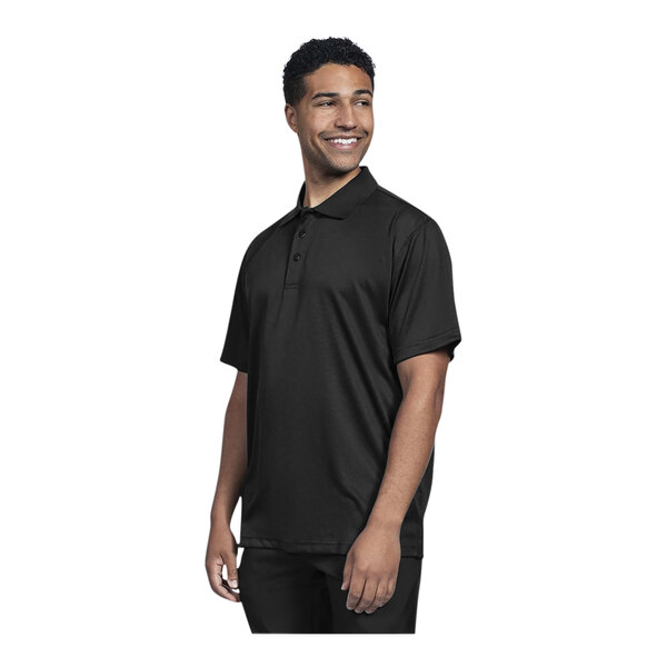 Uncommon Chef Men's Customizable Black Short Sleeve Polo Shirt - M