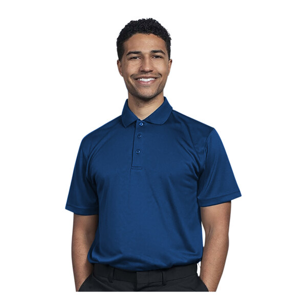 Uncommon Chef Men's Customizable Royal Blue Short Sleeve Polo Shirt - L