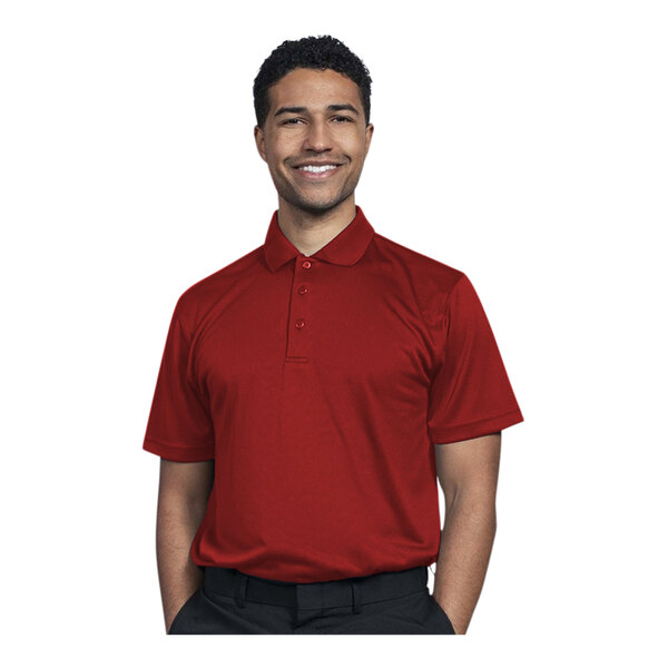 Uncommon Chef Men's Customizable Red Short Sleeve Polo Shirt - S