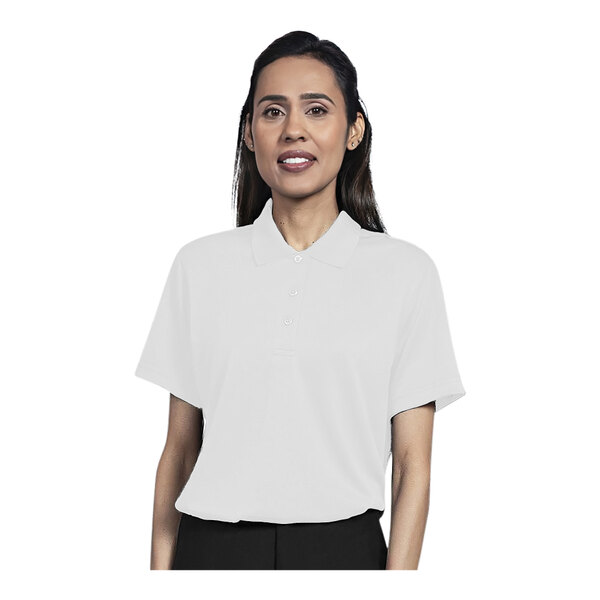 Uncommon Chef Women's Customizable White Short Sleeve Polo Shirt - L