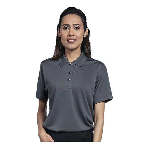 Uncommon Chef Women's Customizable Gray Short Sleeve Polo Shirt - M