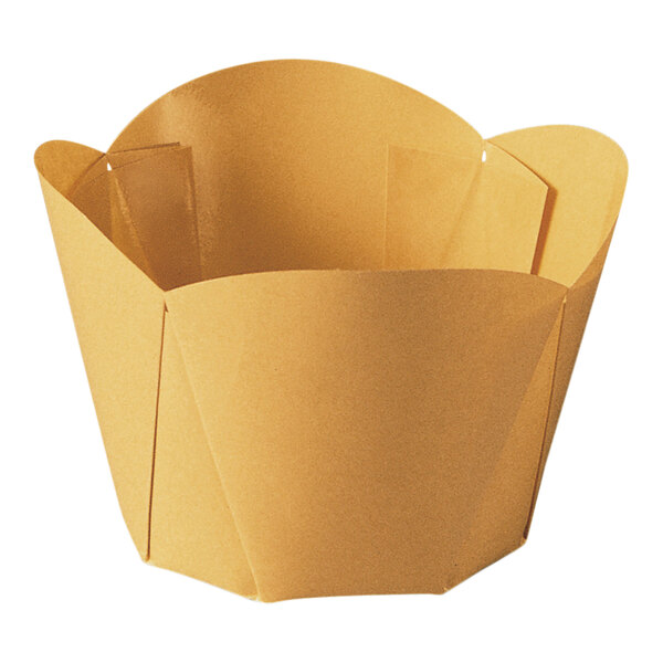 Welcome Home Brands 1 5/8" x 1 7/16" Yellow Scalloped Baking Cup - 500/Case