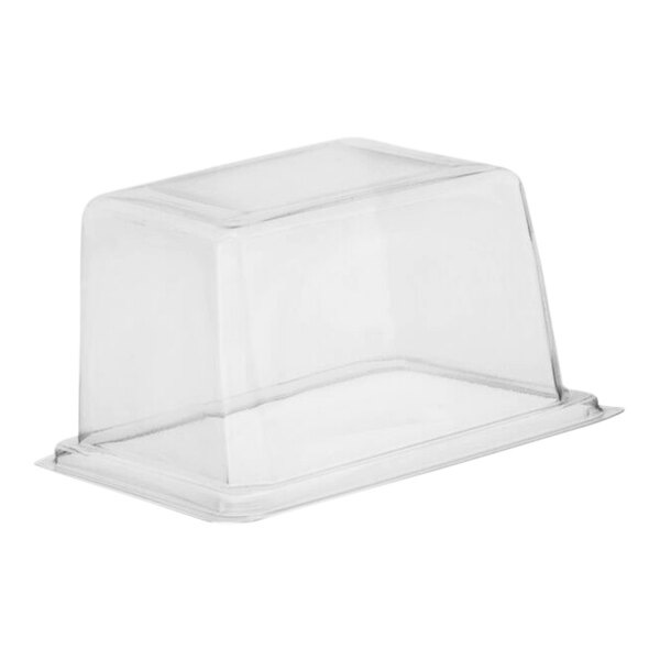 Welcome Home Brands 9 7/16" x 3 1/8" Clear PET Square Plastic Medoro Tray Dome Lid - 60/Case