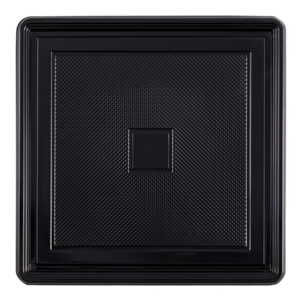 Welcome Home Brands 11" Black Square Plastic Medoro Tray - 100/Case
