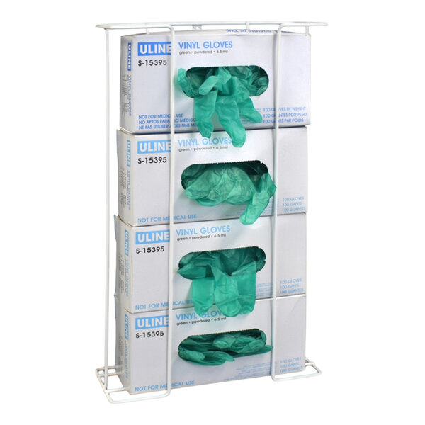 Omnimed Steel Wire 4-Box Wall Mount Disposable Glove Dispenser