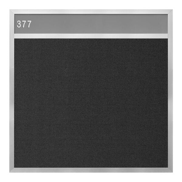 United Visual Products 24" x 24" Hall Identification Board with Black Felt and Satin Frame