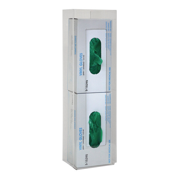 Omnimed PTEG Vertical 2-Box Wall Mount Disposable Glove Dispenser