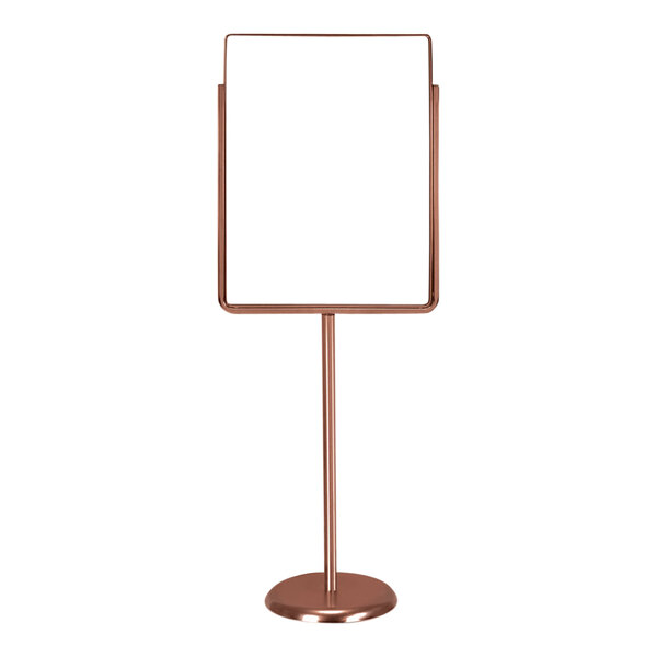 United Visual Products 22" x 28" Bronze Single-Sided Pedestal Sign Holder