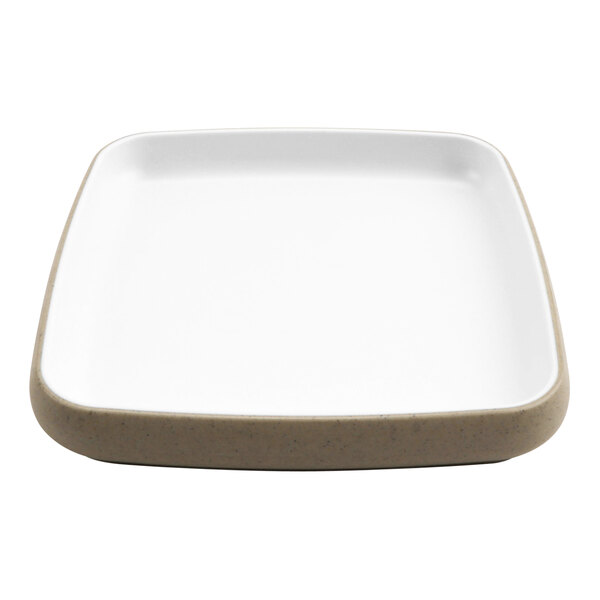 cheforward by GET Hatch 6 1/2" Square Touch of Honey Melamine Plate - 24/Case