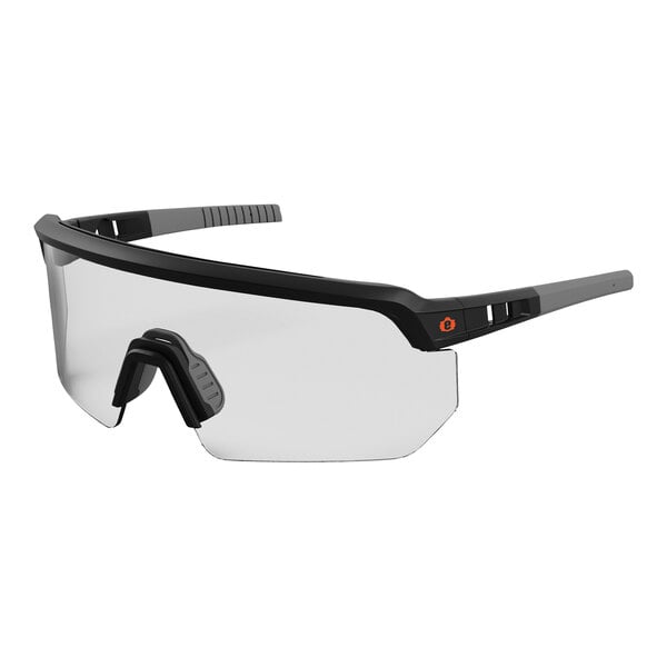 Ergodyne Skullerz AEGIR Anti-Scratch Anti-Fog Safety Glasses with Matte Black Frame and Clear Lenses 55002