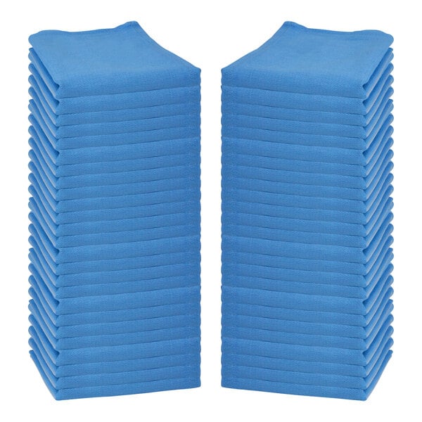 Monarch Brands 14" x 24" Blue 100% Cotton Huck Towel