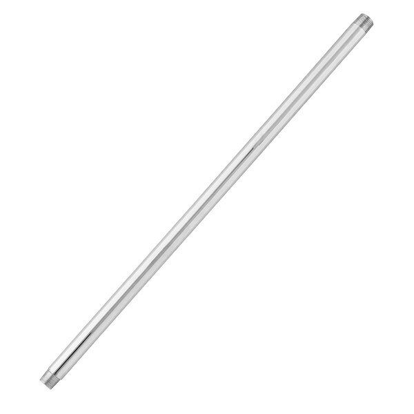 A silver metal rod with threaded ends.