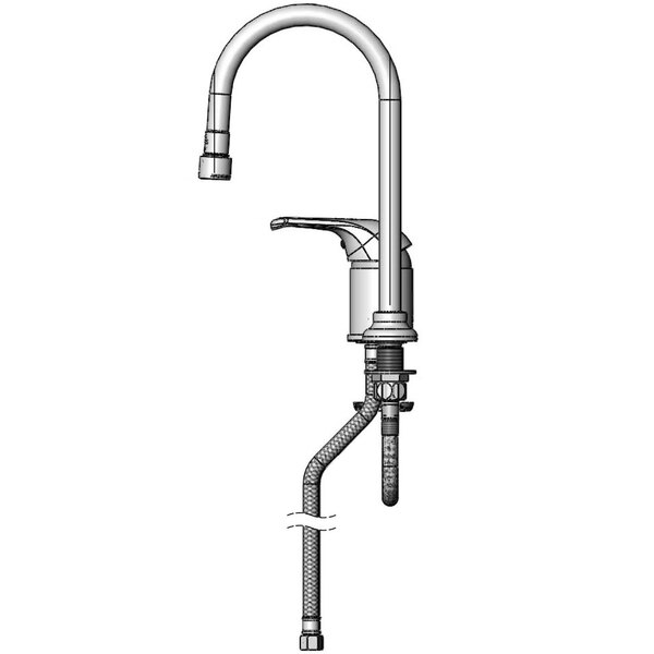 A drawing of a T&S Center Body for a mixing faucet.