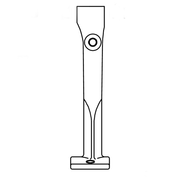 A black and white drawing of a T&S Ledge Mount Hot Pedal.
