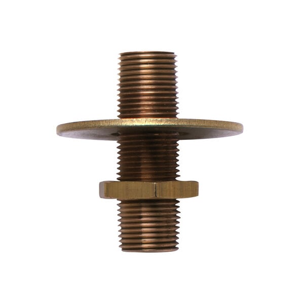 A T&S brass supply nipple with 3/8 NPSL ends.