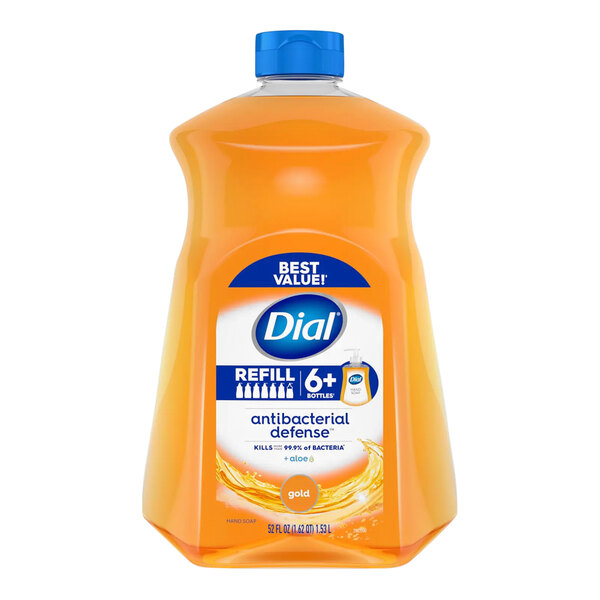 Dial Antibacterial Defense DIA17014 52 fl. oz. Gold Liquid Hand Soap Refill
