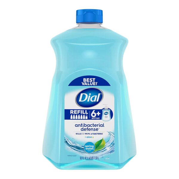 Dial Complete Antibacterial Defense DIA17010 52 fl. oz. Spring Water Liquid Hand Soap Refill