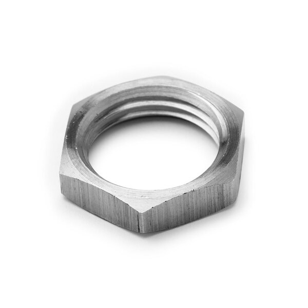 A stainless steel T&S swing hex nut.