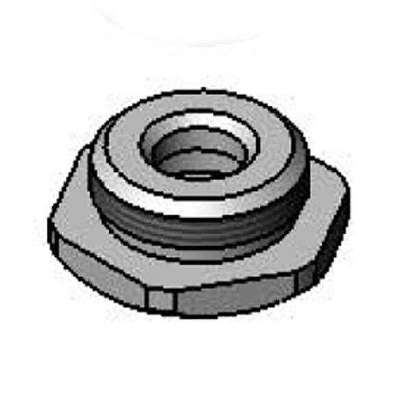 A T&S Hex Cap nut with a metal ring on it.