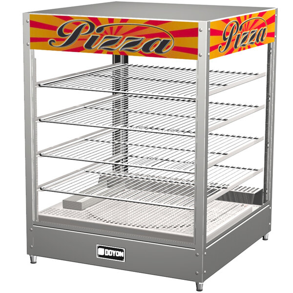 A Doyon countertop hot food merchandiser with 4 shelves.