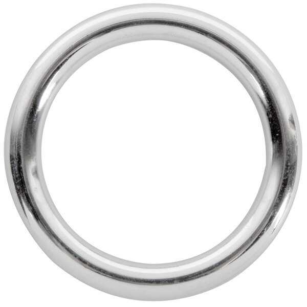 A silver Hold Down Ring for a T&S spray valve.