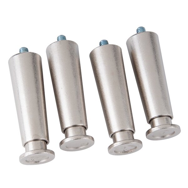 A group of silver metal cylinders with screws.