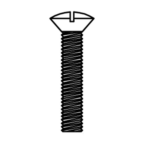 A black flat head screw with T&S 002432-45 on the end.