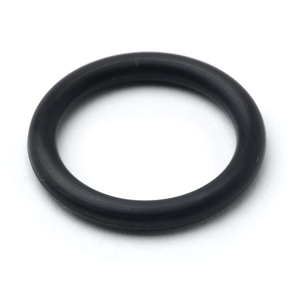 A black round o-ring with a white background.
