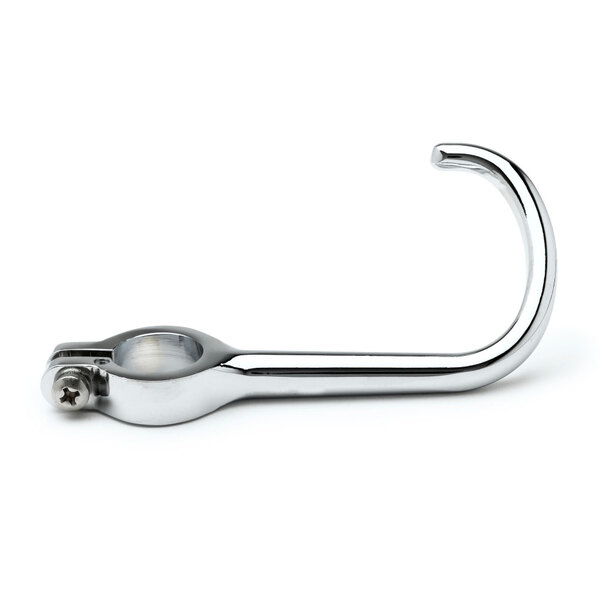 A silver T&S finger hook with screws.