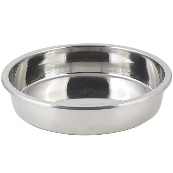 A stainless steel Bon Chef Cucina food pan with a lid.