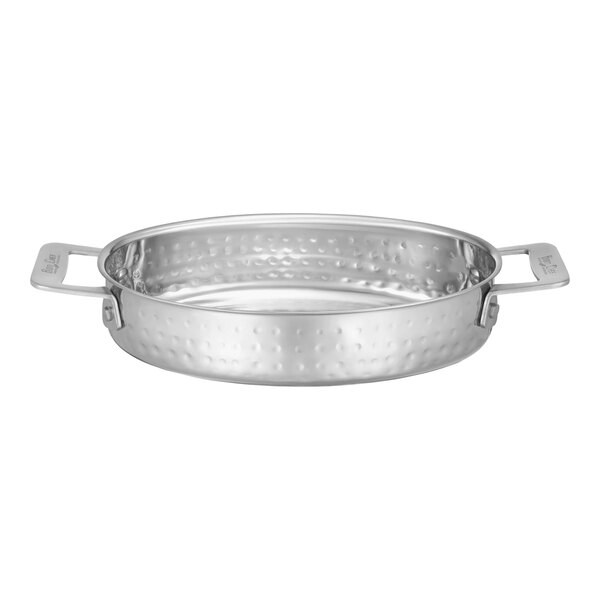 Bon Chef 60029HF Cucina 36 oz. Hammered Finish Stainless Steel Oval Dish