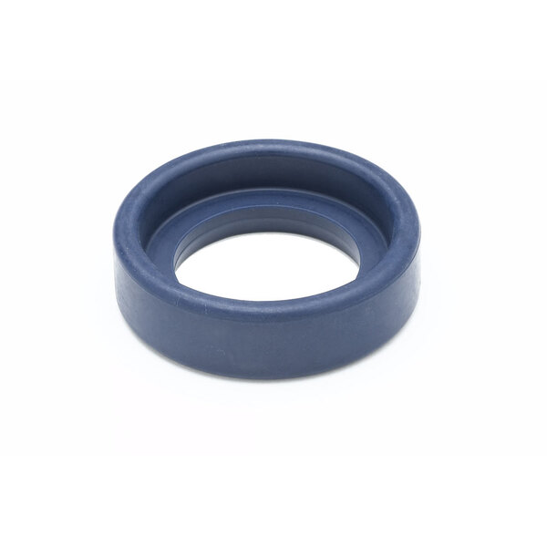 A blue round rubber ring with a hole in the center.