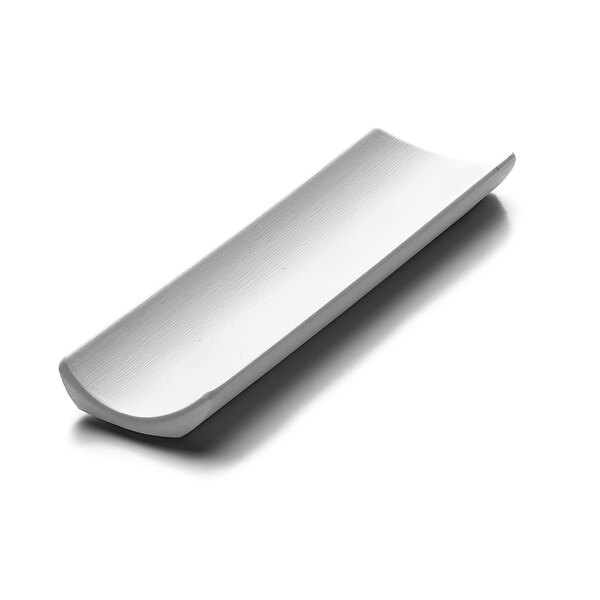 A white rectangular Elite Global Solutions Zen towel plate.