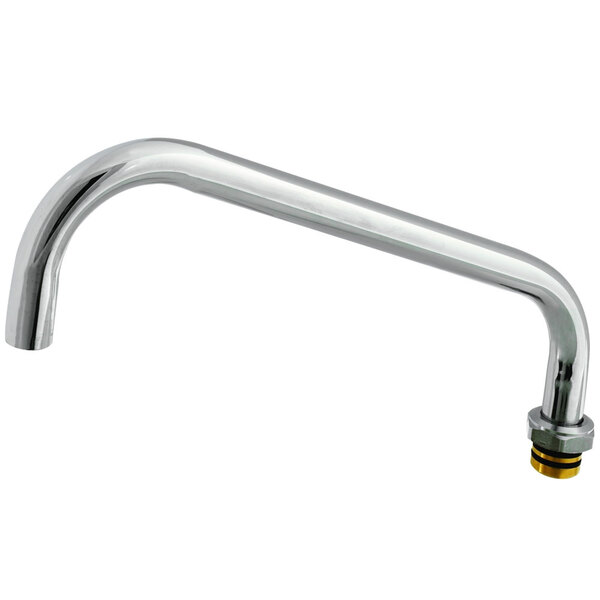 A silver T&S Big Flo swivel nozzle assembly with a chrome handle and hose.