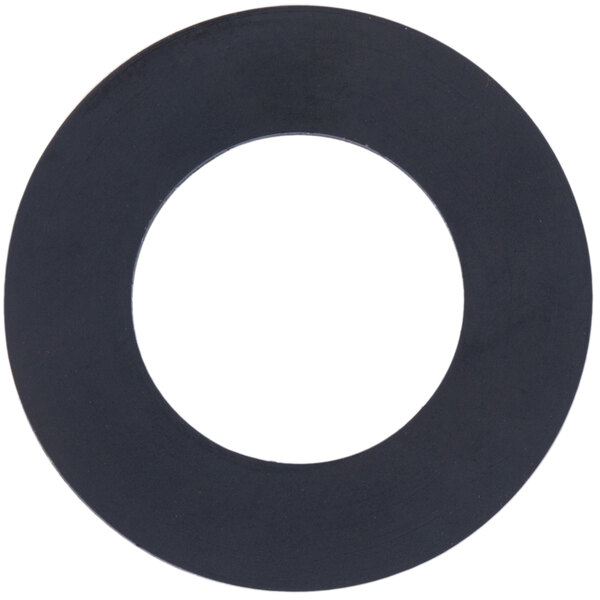 A black rubber disc seal with a white circle.