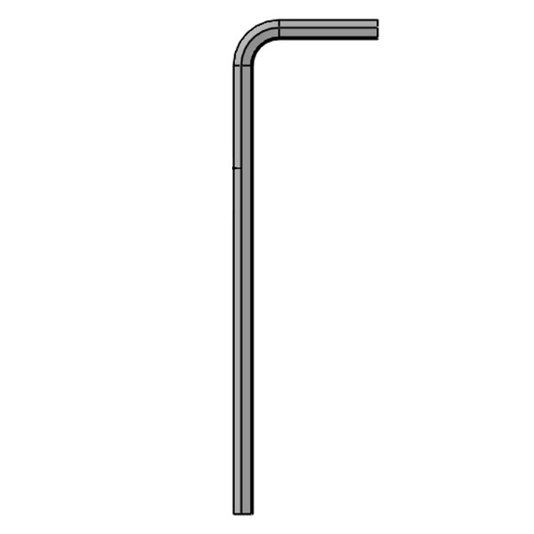 A T&S hex L-wrench with a white background.