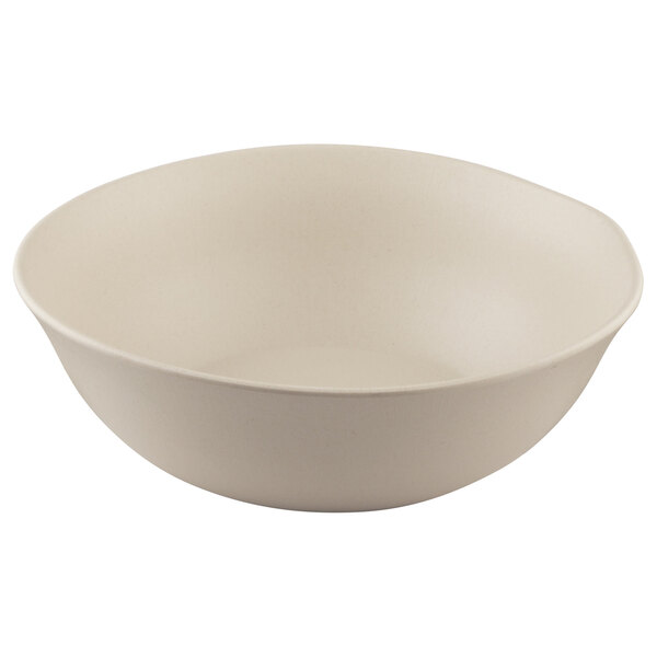 An Elite Global Solutions Papyrus-colored melamine bowl.