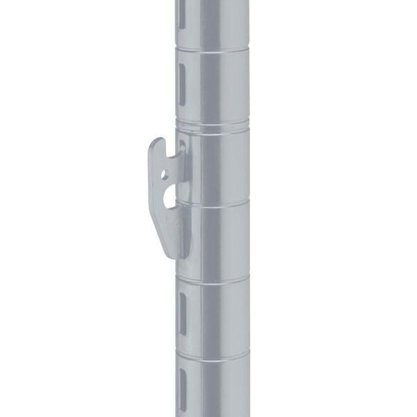 A grey metal Metro qwikSLOT post with a screw on the top.