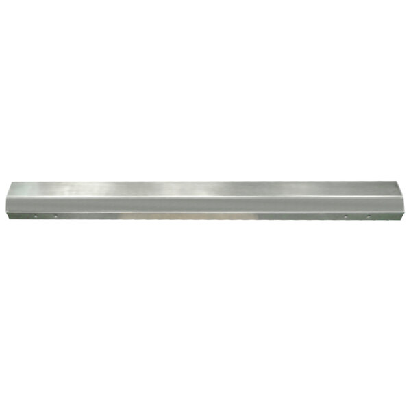 A stainless steel wall bumper guard with a long metal bar.
