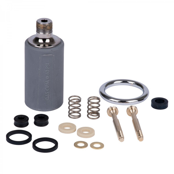 A T&S B-0107-C-RK parts kit with metal and grey cylinder parts.